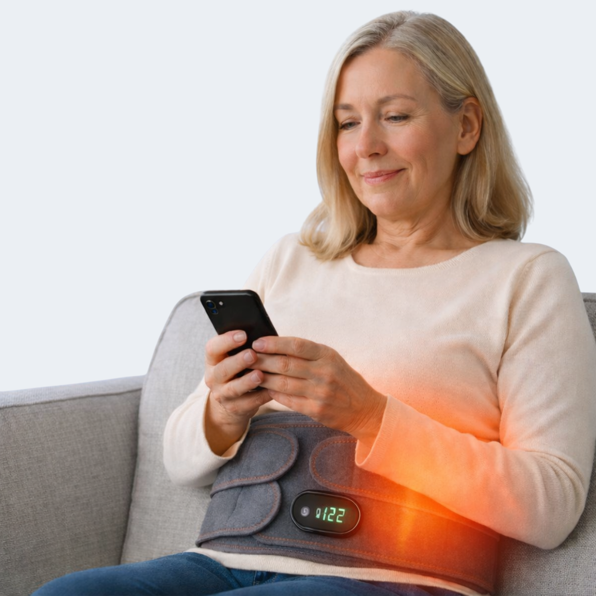 B&B Infrared Heat Back Wrap – Adjustable Lumbar Support Belt for Comfort & Relaxation