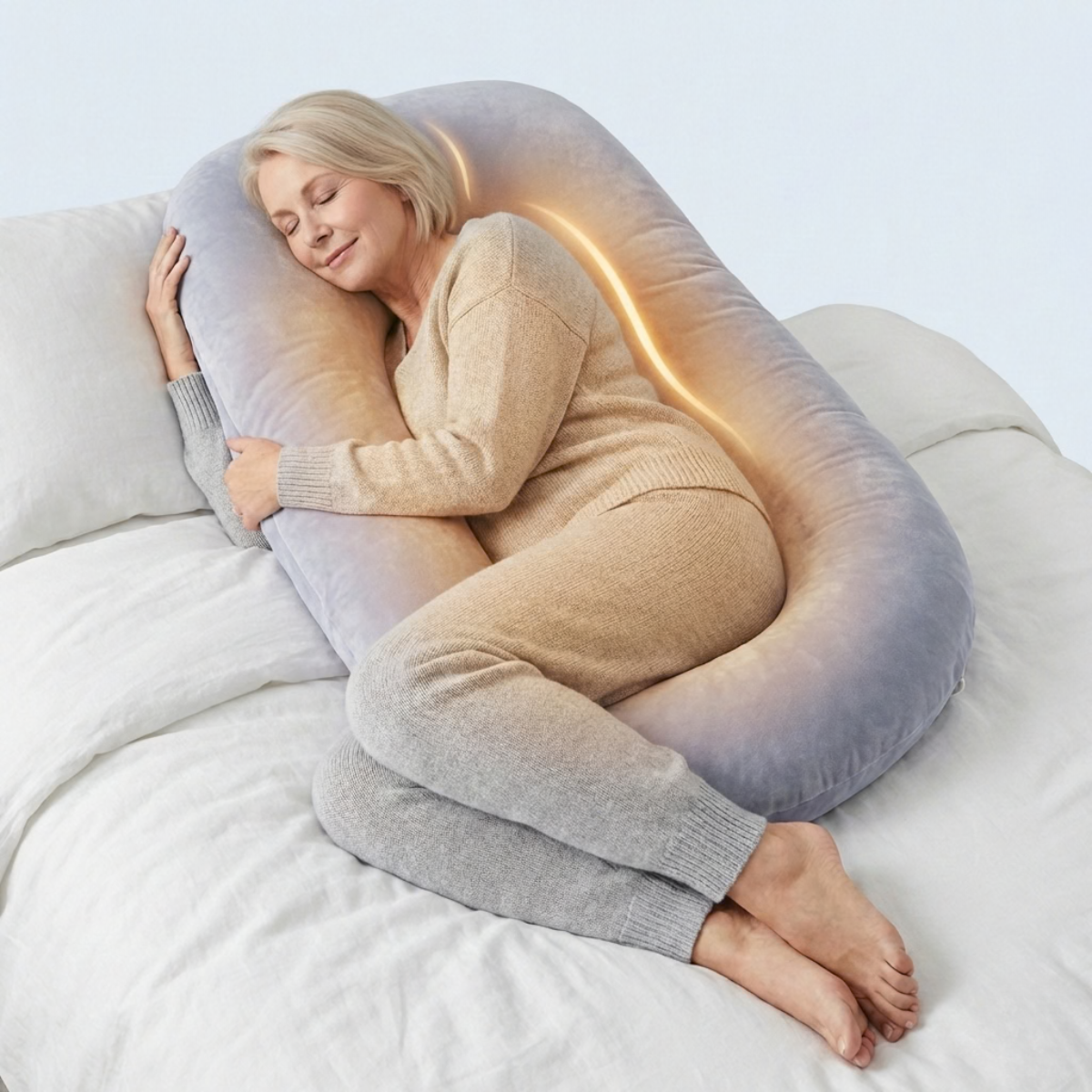 B&B U-Shaped Full Body Pillow – All-Night Support for Side Sleepers