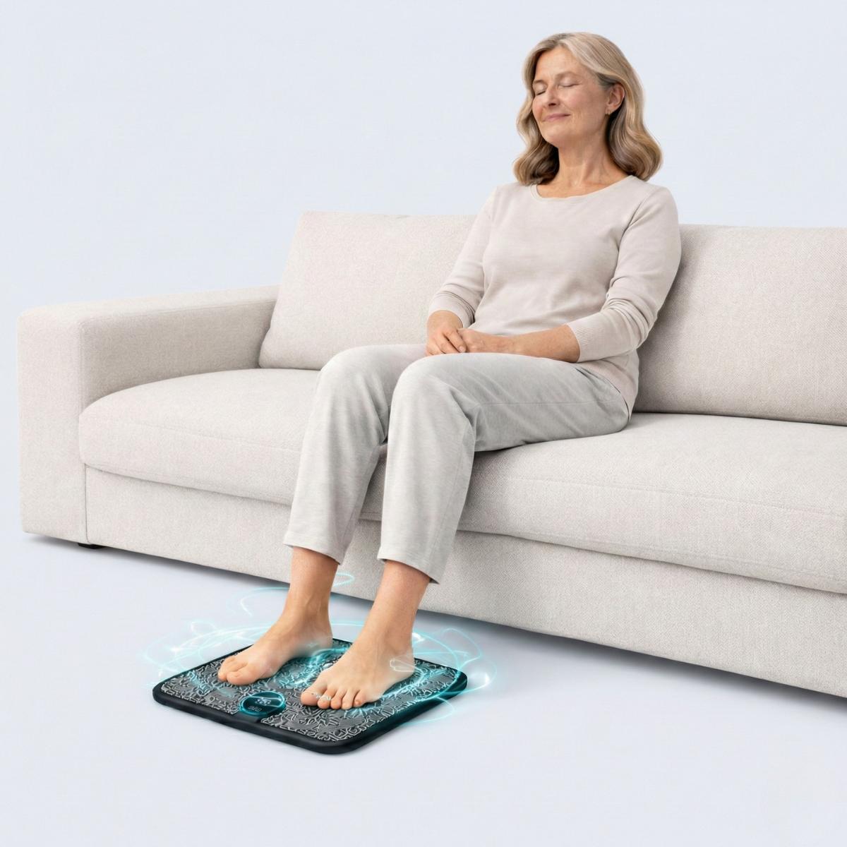 B&B EMS Foot Massager Mat – Electric Muscle Stimulation with Adjustable Intensity