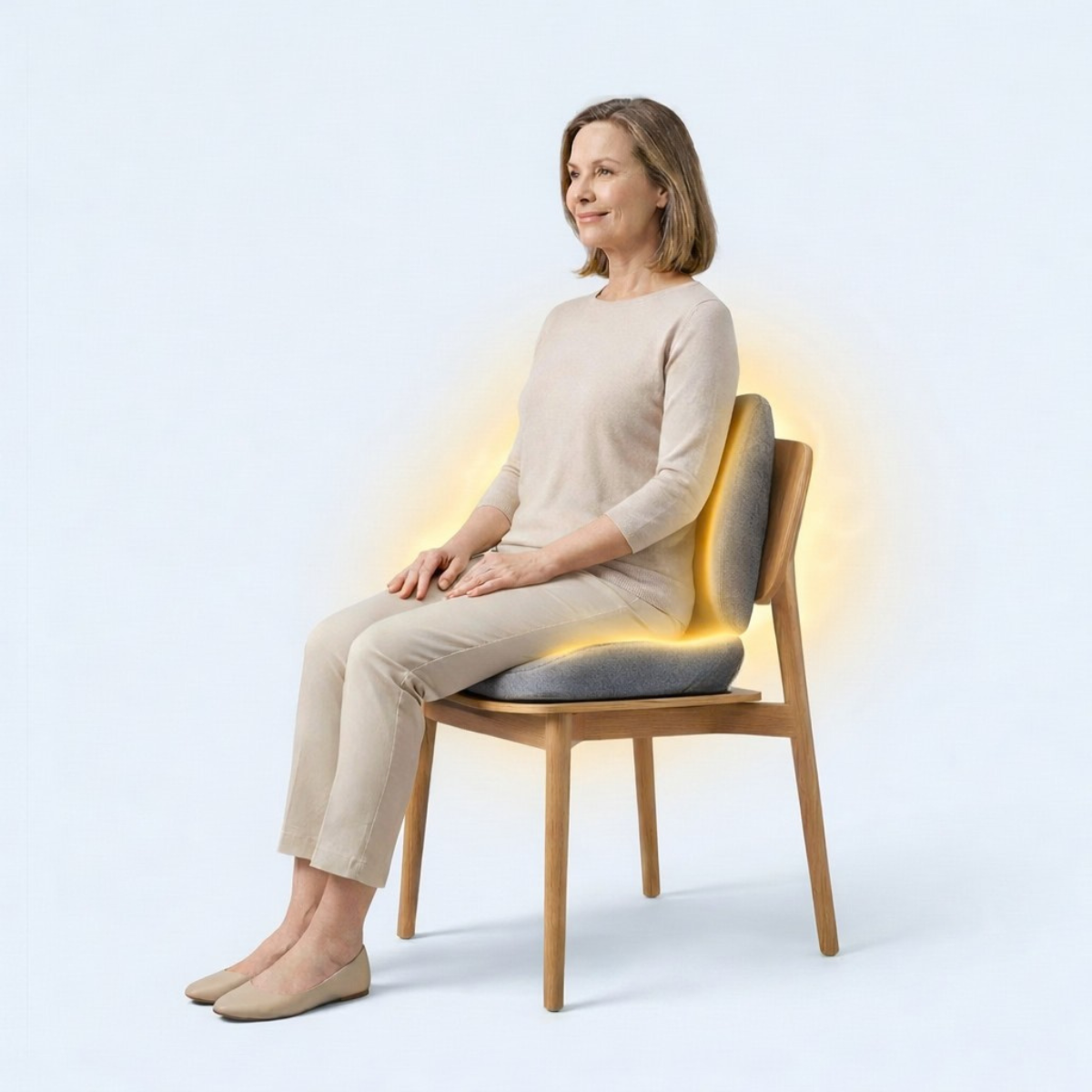 B&B Ergonomic Seat & Back Support Cushion Set – Memory Foam Comfort for Sitting