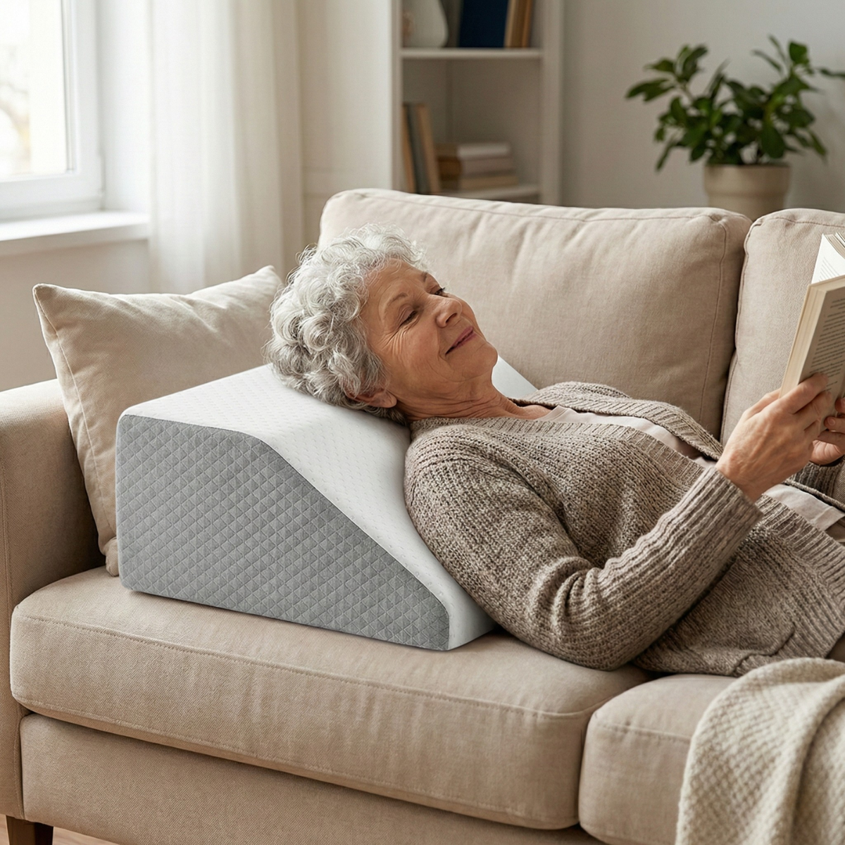 B&B 8” Leg Elevation Pillow – Supportive Wedge Cushion for Sleeping & Rest