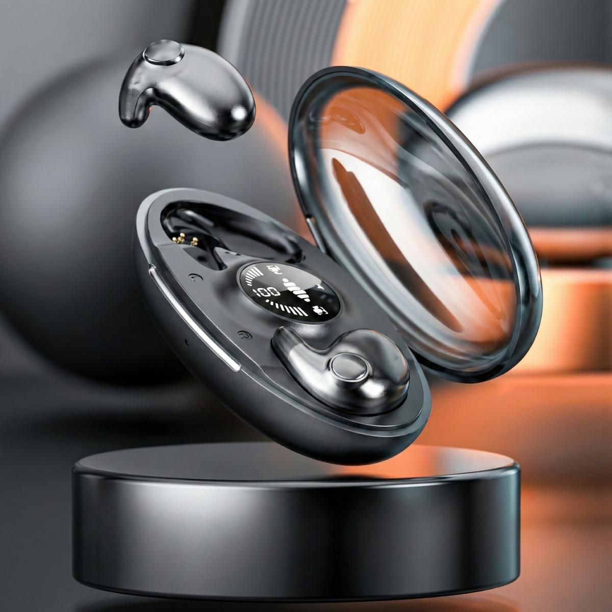 B&B Wireless Sleep Earbuds – Ultra Thin, Noise Cancelling, 24h Battery, IPX5 Waterproof