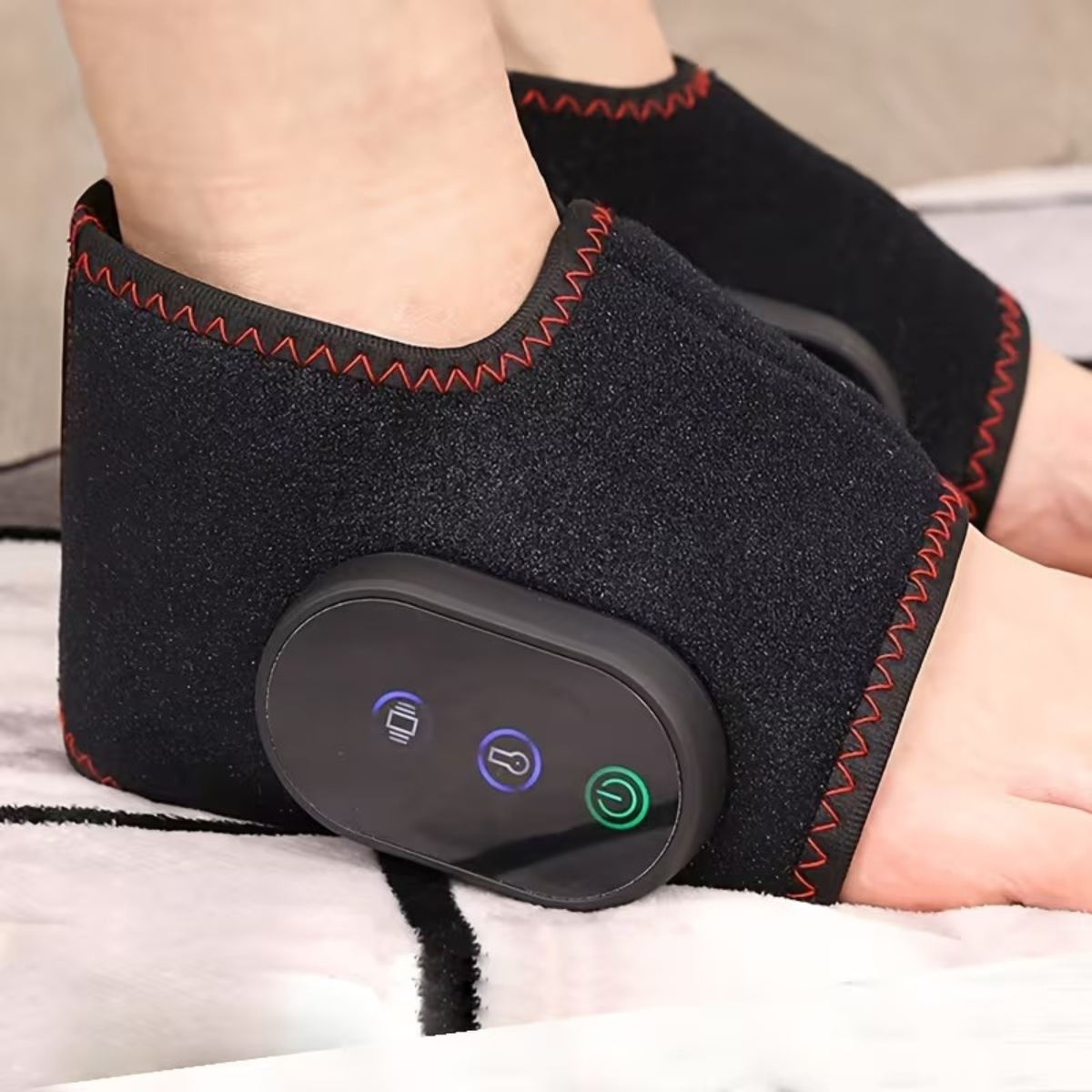 B&B Heated Ankle & Foot Massager (2 Pack) – Vibration Massage & Adjustable Heat