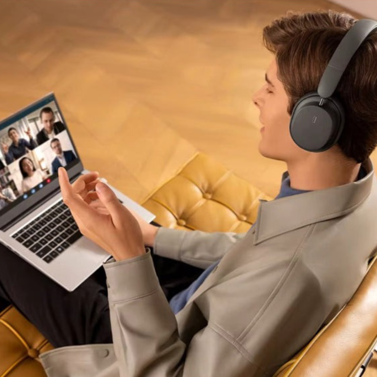 B&B Wireless Over-Ear Headphones – Active Noise Cancelling, Bluetooth & 30H Battery Life