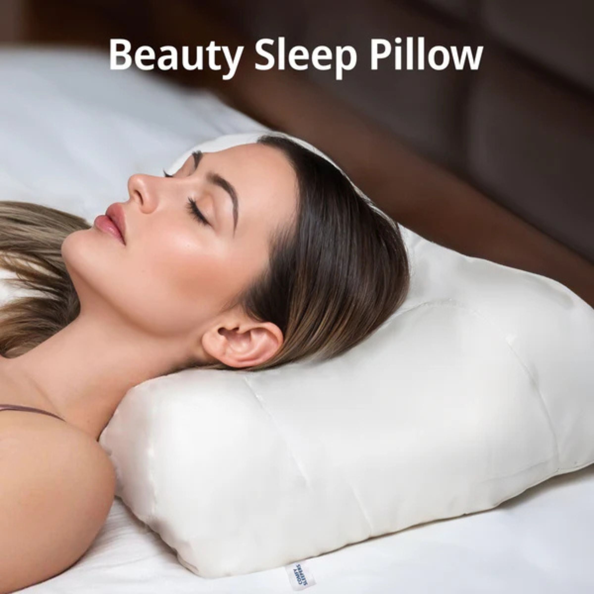 B&B Beauty Sleep Contour Pillow with Satin Pillowcase