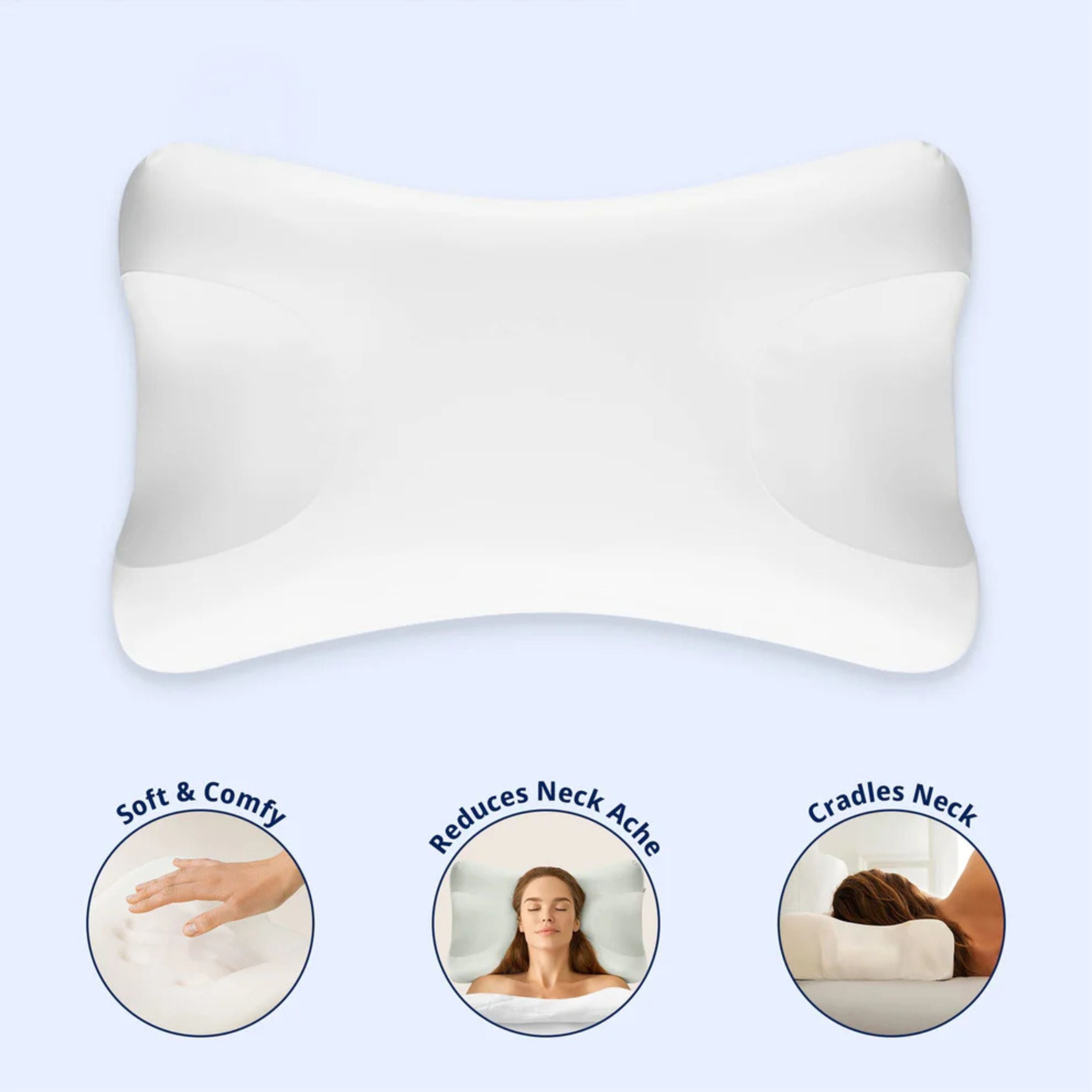 B&B Beauty Sleep Contour Pillow with Satin Pillowcase