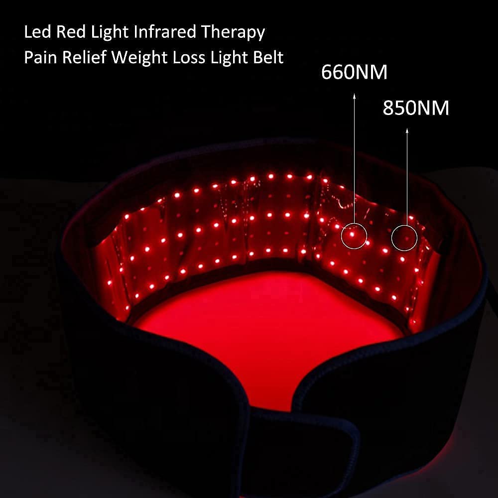 B&B LED Light Therapy Belt – Red & Near-Infrared Waist Wrap for Home Wellness