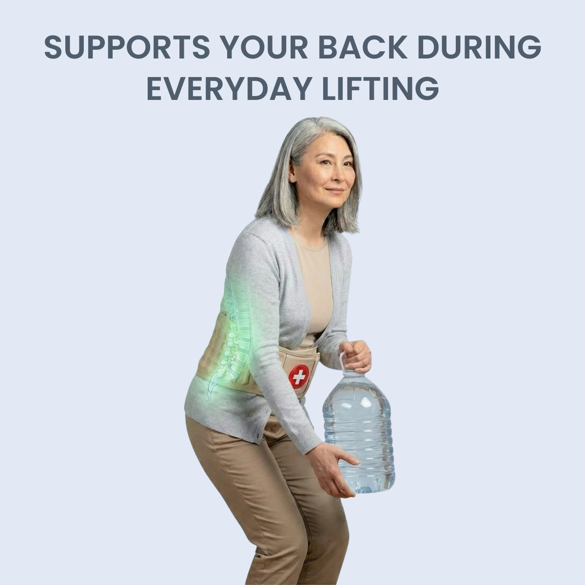 B&B Inflatable Back Support Belt with Adjustable Air Cushioning