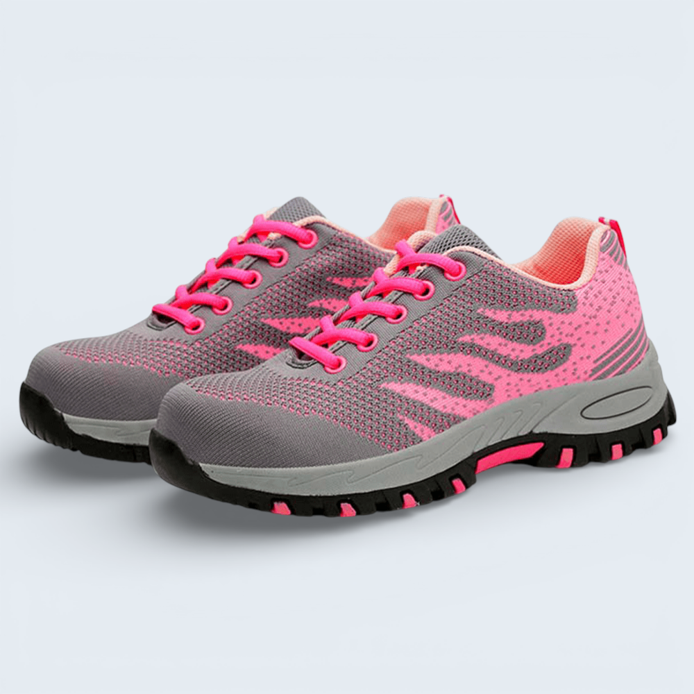 B&B Women’s Lace-Up Walking Sneakers – Lightweight Breathable Everyday Comfort Trainers