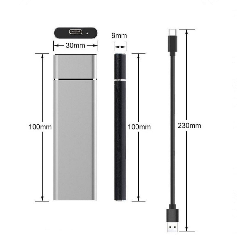 Nagy sebességű, hordozható, 8 TB-os külső merevlemez USB 3.1-kompatibilitással