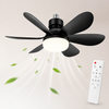 Ventilateur de plafond avec lumière, télécommande et lampe LED