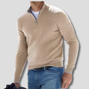 Men's Stylish Cotton Blend Zip Collar Pullover Sweater