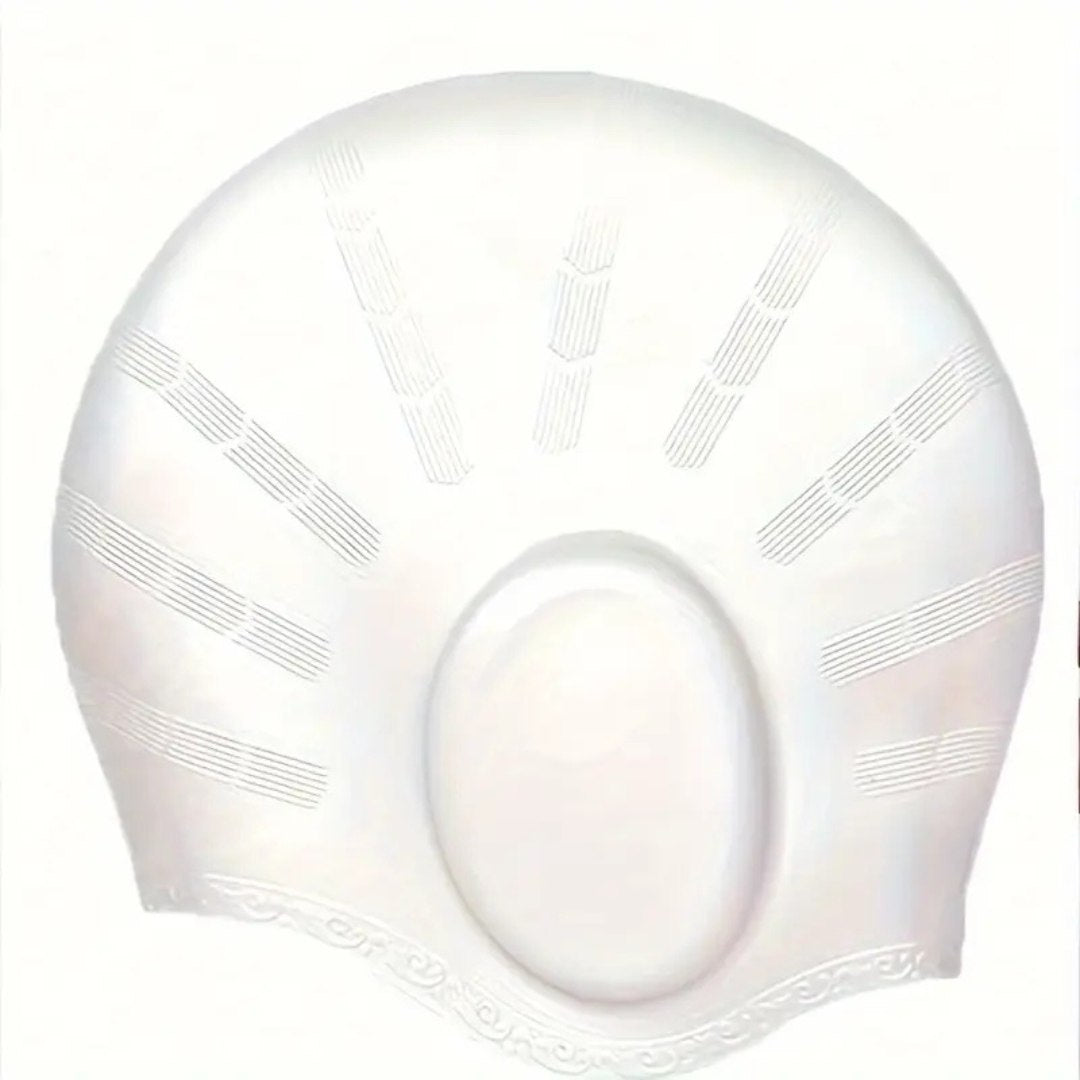 Bonnet de natation en silicone premium HydroFit avec protection des oreilles pour cheveux longs et confort imperméable