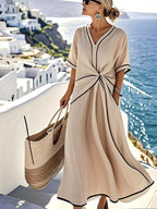 Robe maxi à devant torsadé pour femmes, style estival élégant