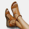 Women's Wedge Sandals Ankle Strap Open Toe Comfortable Summer Heel