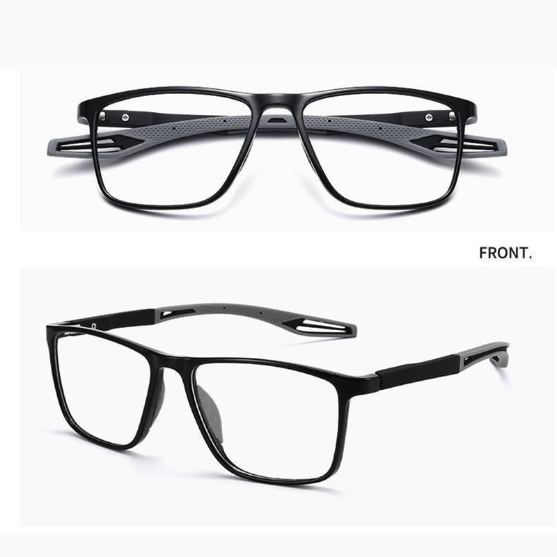 Lunettes anti-lumière bleue ultra-légères pour hommes avec monture rectangulaire et verres HD