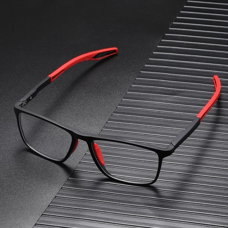 Lunettes anti-lumière bleue ultra-légères pour hommes avec monture rectangulaire et verres HD