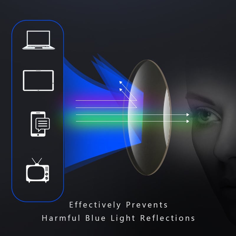 Lunettes anti-lumière bleue ultra-légères pour hommes avec monture rectangulaire et verres HD