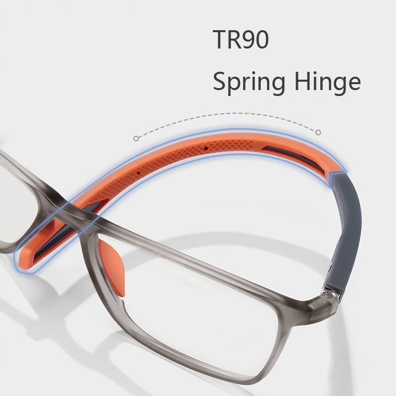 Lunettes anti-lumière bleue ultra-légères pour hommes avec monture rectangulaire et verres HD