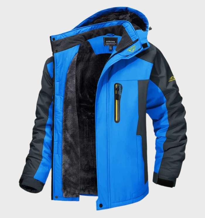 Warm and Waterproof Fleece Jacket for Men with Hood - Modern Outdoor Apparel