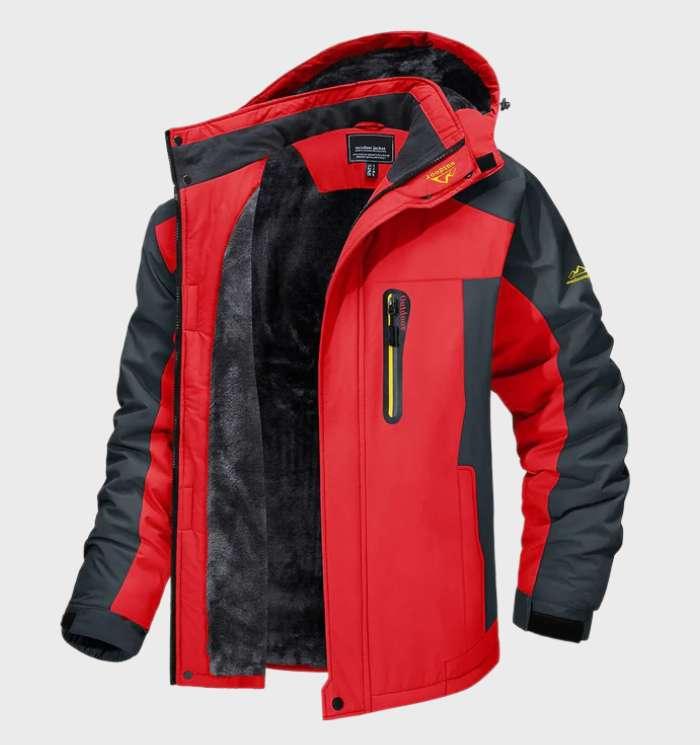 Warm and Waterproof Fleece Jacket for Men with Hood - Modern Outdoor Apparel