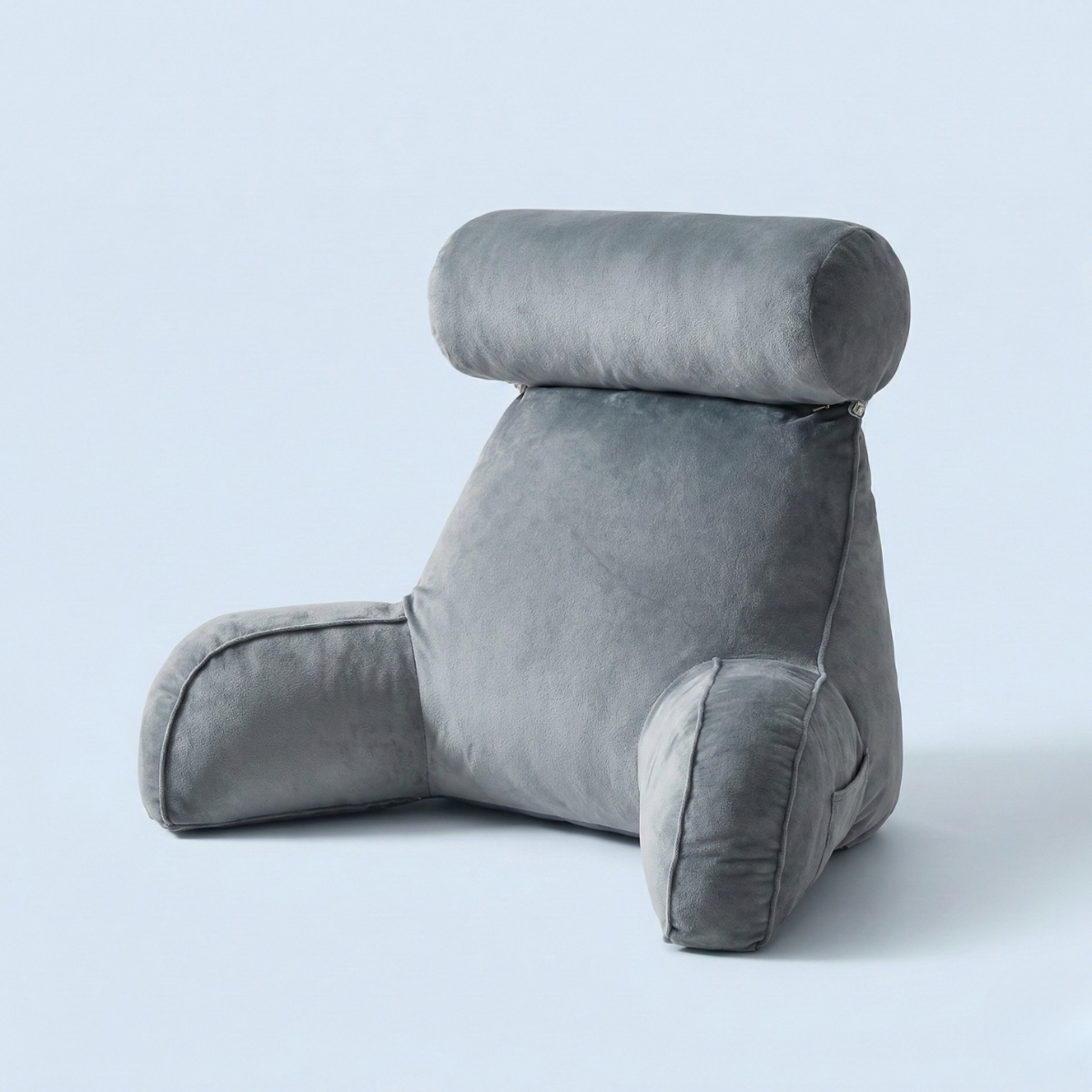 B&B Backrest Pillow With Arms & Adjustable Headrest