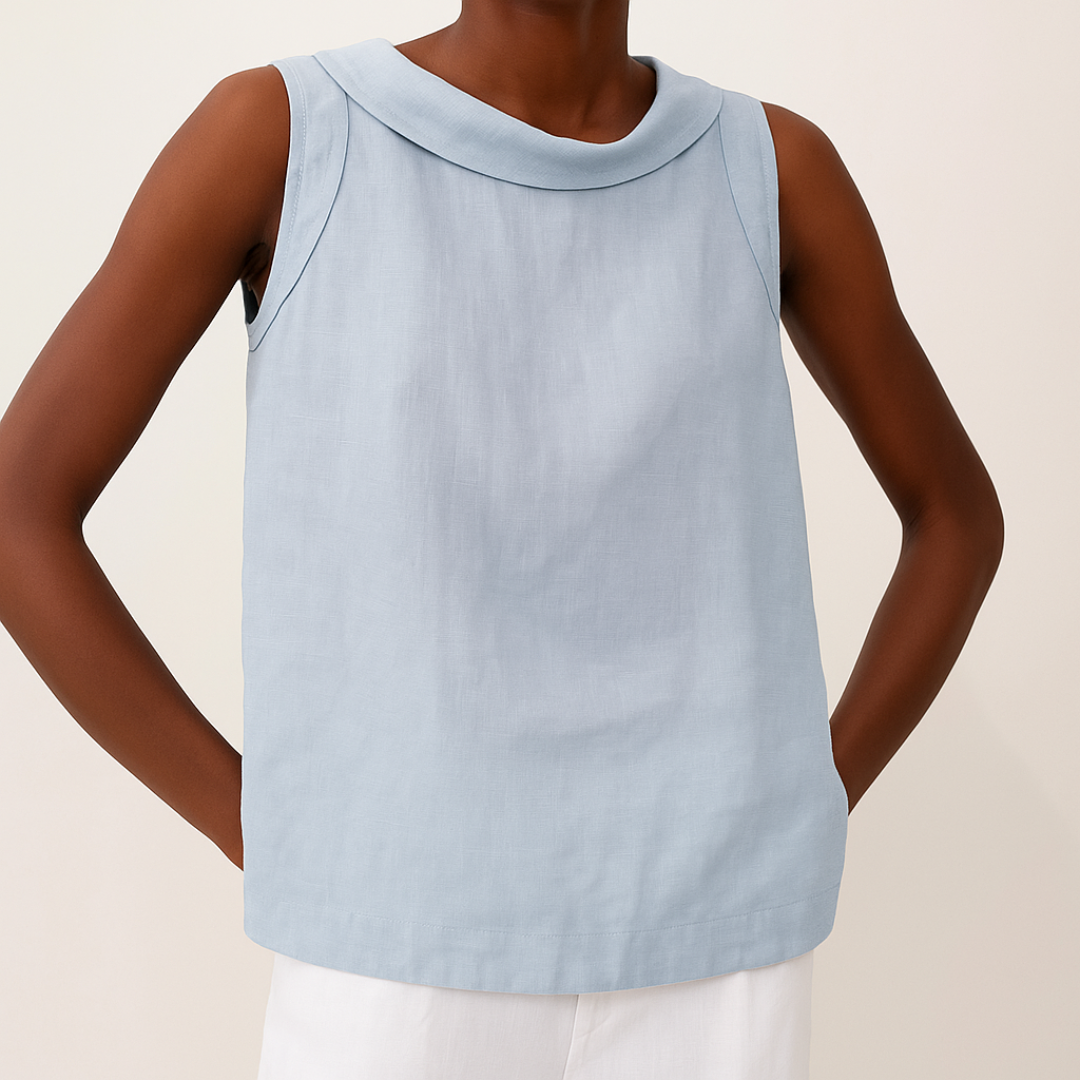 Haut sans manches à col roulé pour femmes, coupe décontractée, blouse d'été élégante