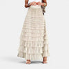 Women's Tiered Maxi Skirt Elegant Boho Style