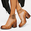 Women's Heeled Sandals Buckle Strap Block Heel Elegant Shoes
