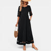 Robe longue pour femme avec couvrance ventre, coupe élégante