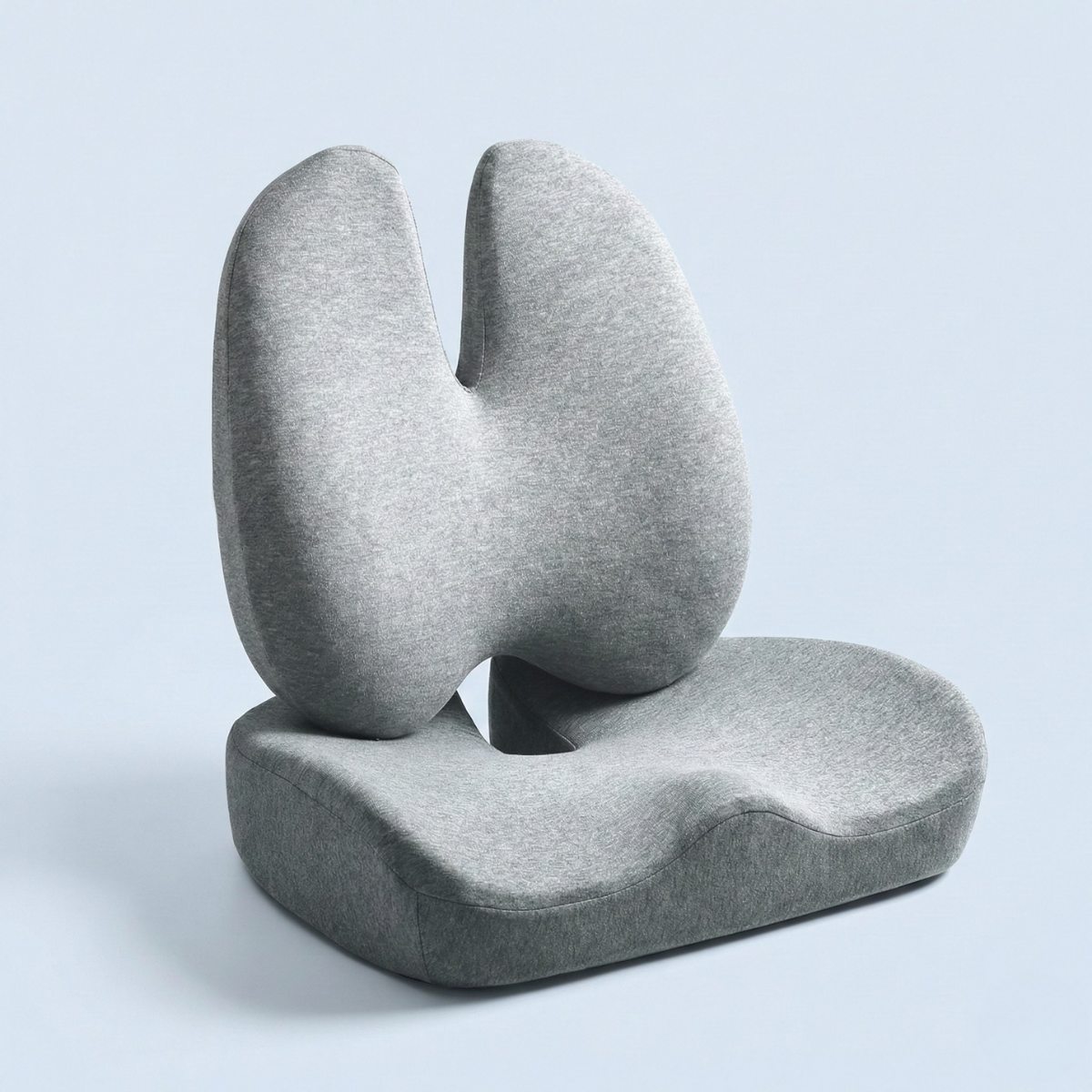 B&B Ergonomic Seat & Back Support Cushion Set – Memory Foam Comfort for Sitting