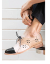 Lace-Up Closed Toe Loafers for Women with Decorative Cutout Details and Low-Profile Sole