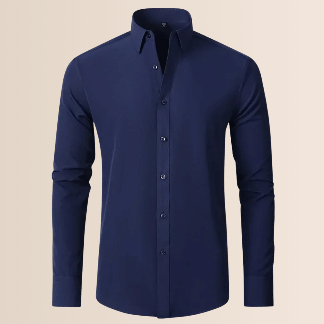 Men's Wrinkle-Free Stretch Business Shirt in Crisp White