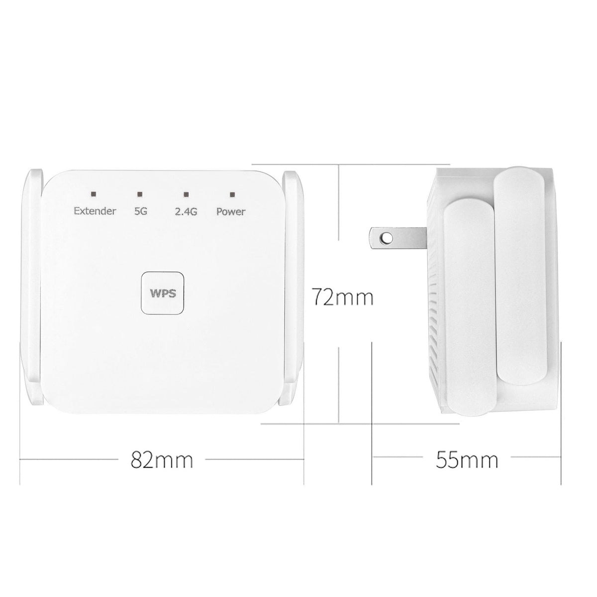 WiFi Range Extender with Dual Band Support and WPS Setup