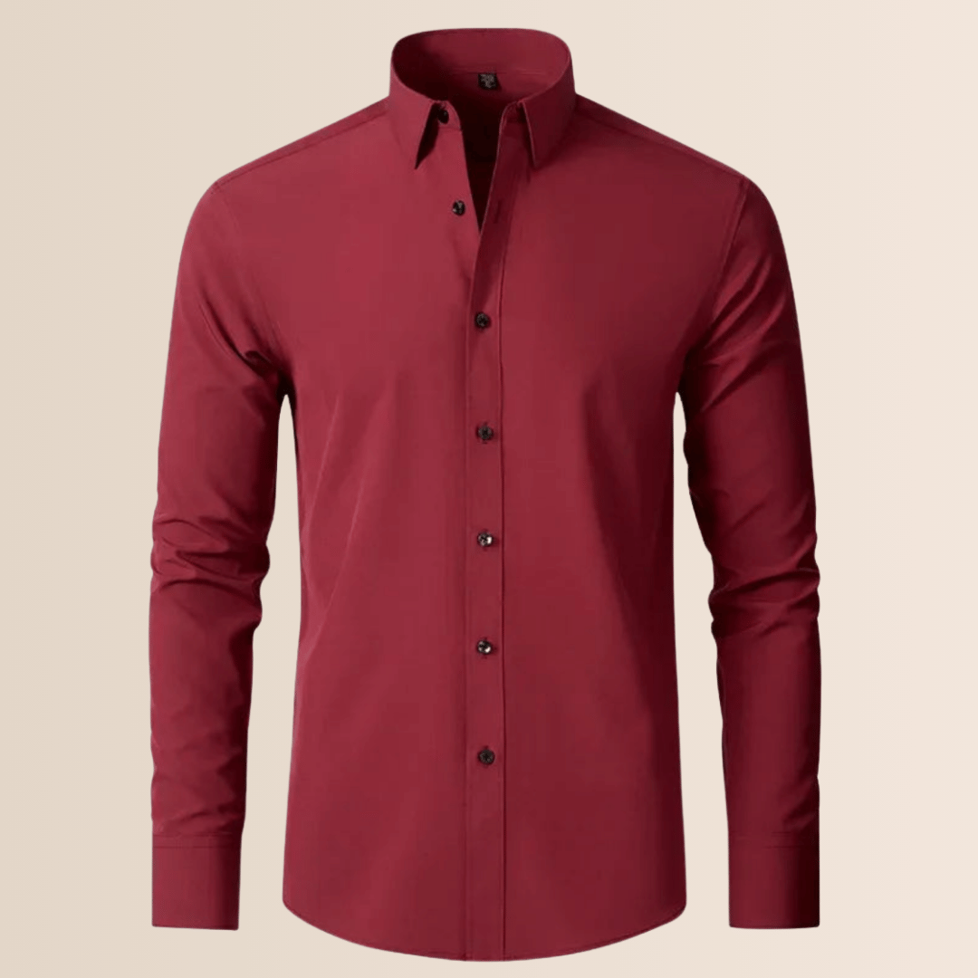 Men's Wrinkle-Free Stretch Business Shirt in Crisp White