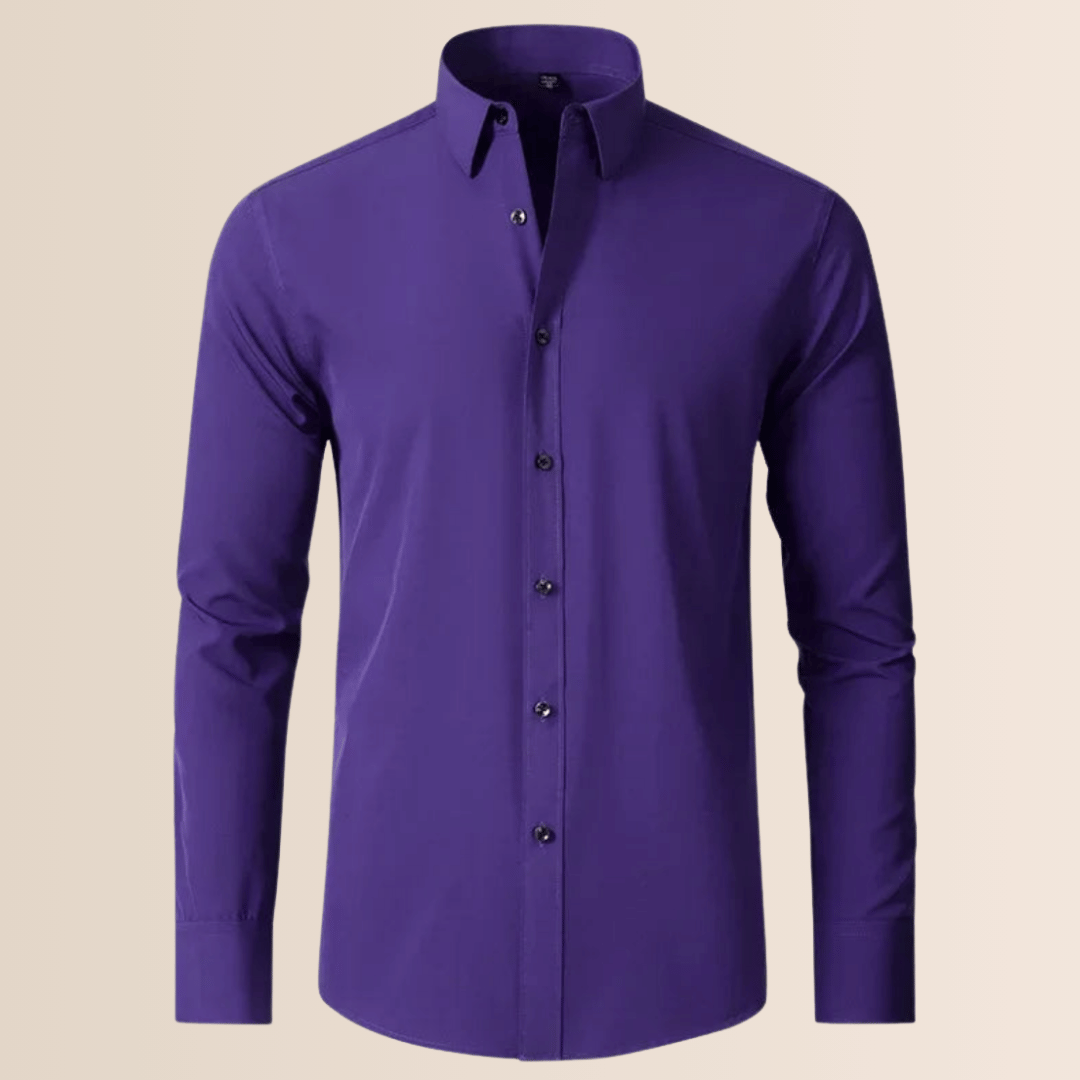 Men's Wrinkle-Free Stretch Business Shirt in Crisp White