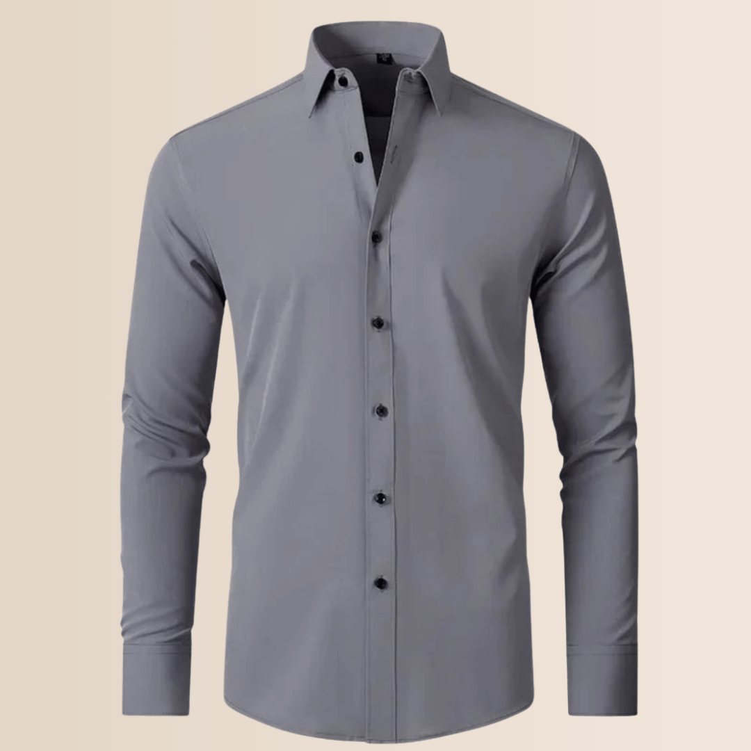 Men's Wrinkle-Free Stretch Business Shirt in Crisp White