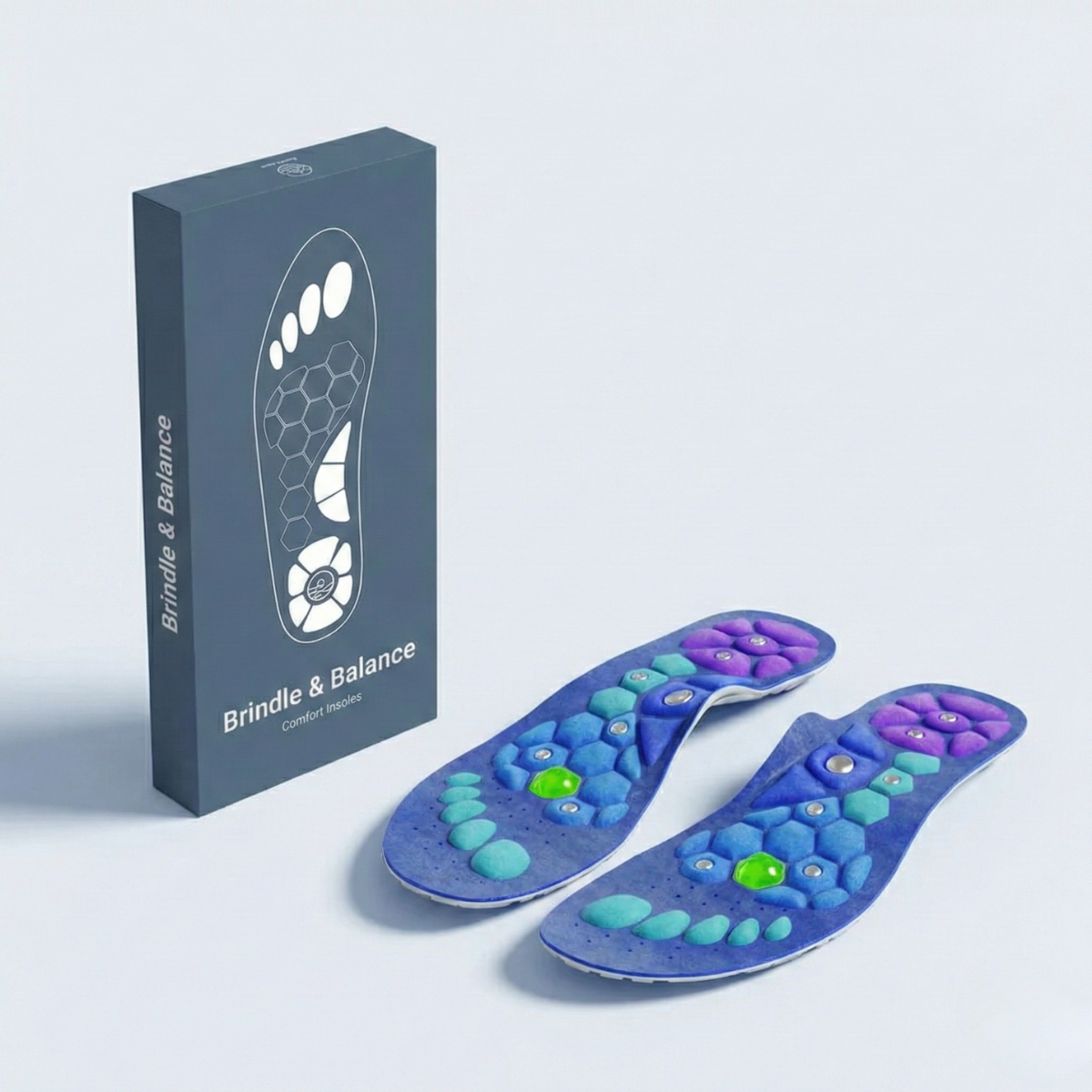 B&B Magnetic Acupressure Insoles – Cushioned Foot Support for Daily Comfort