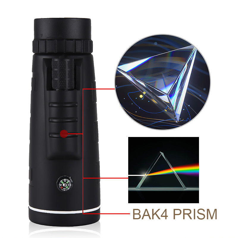 Télescope monoculaire compact et léger 500X Pro haute résolution, avec traitement multicouche FMC, design étanche et antibuée, optimisé pour la vision nocturne, pour l’astronomie et les activités en plein air