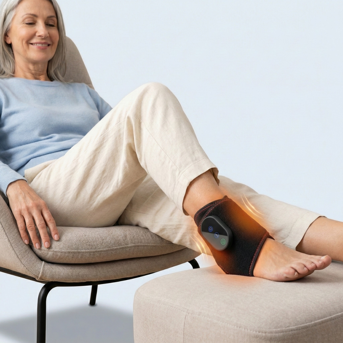 B&B Heated Ankle & Foot Massager (2 Pack) – Vibration Massage & Adjustable Heat