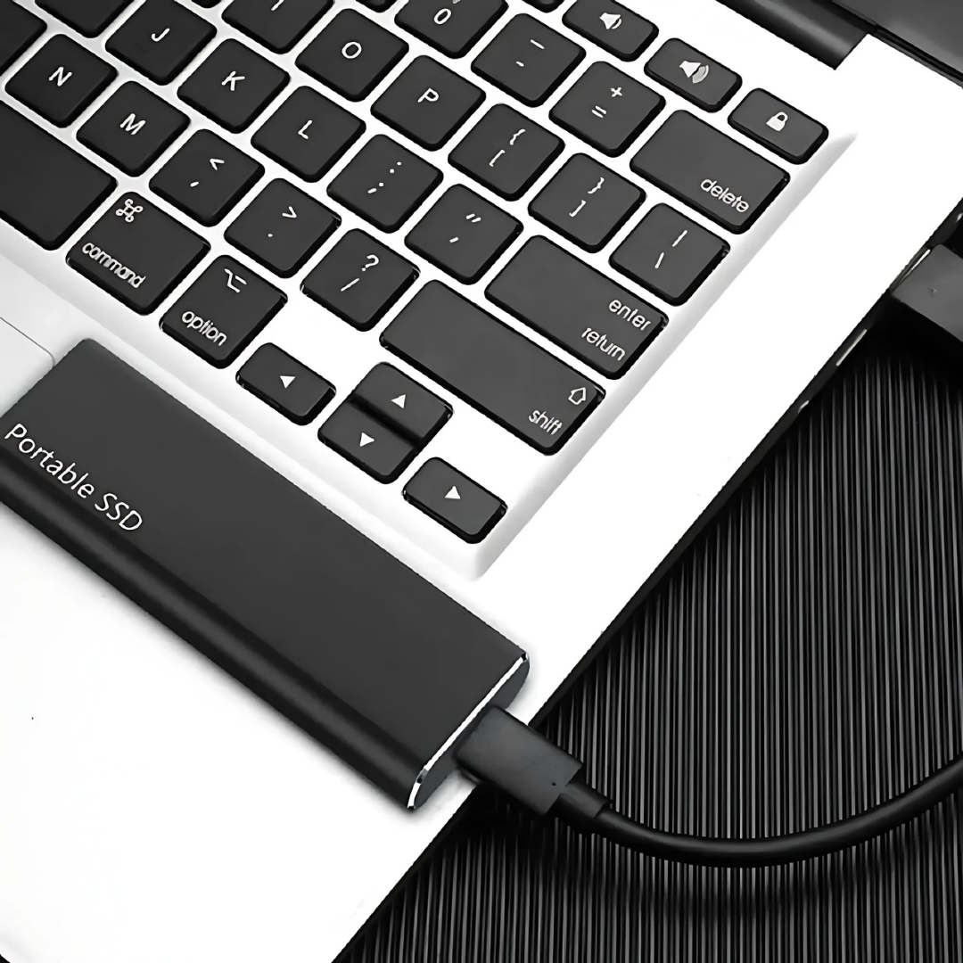 Portable 4 TB External SSD with USB-C Connection Compact Data Storage Device