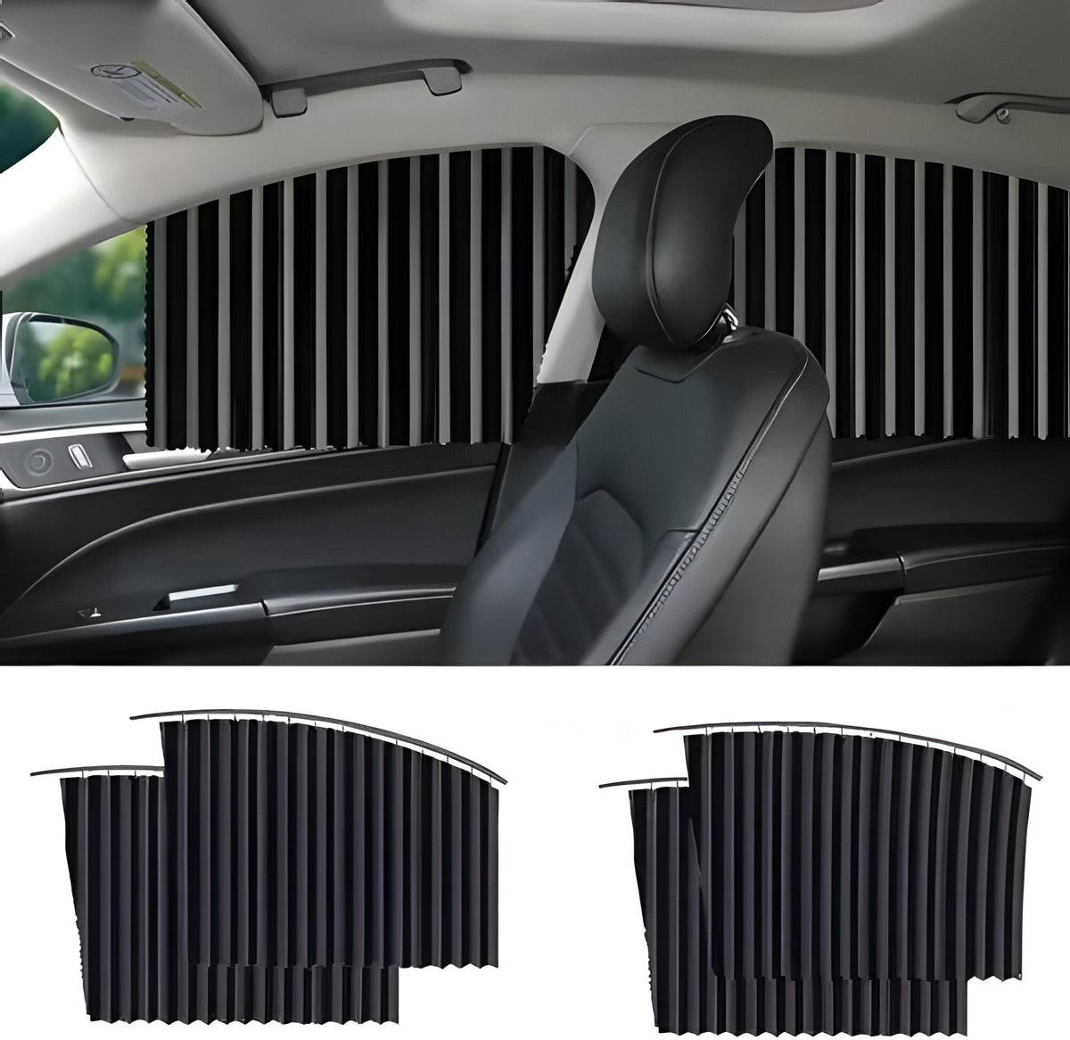 Pare-soleil magnétiques pour vitres de voiture avec protection contre les UV et écran d’intimité