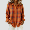 Gilet chic en polaire pour femme, avec fermeture boutonnée et motif à carreaux classique