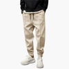 Relaxed Fit Men's Cargo Trousers with Elasticated Waist and Multiple Pockets