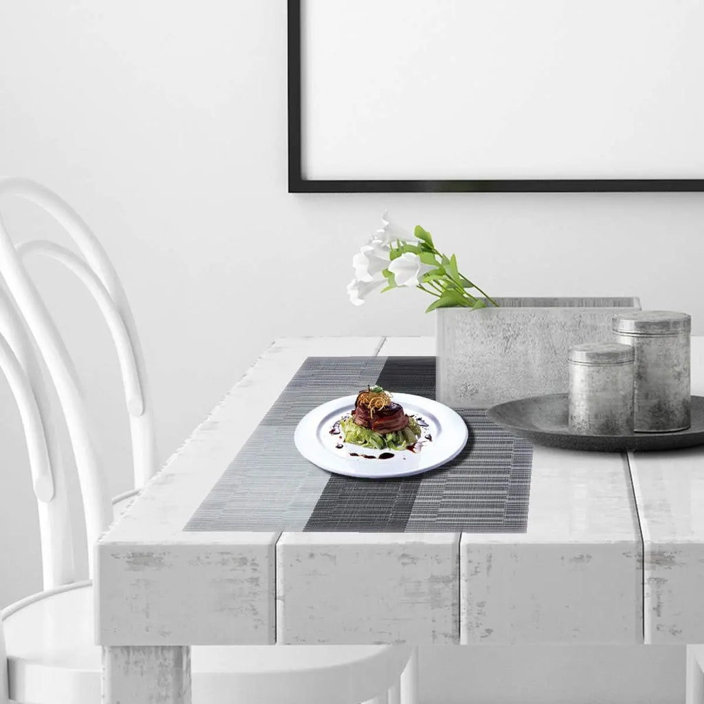 Ensemble de 4 sets de table rectangulaires durables en PVC, lavables et résistants à la chaleur, pour protéger la table