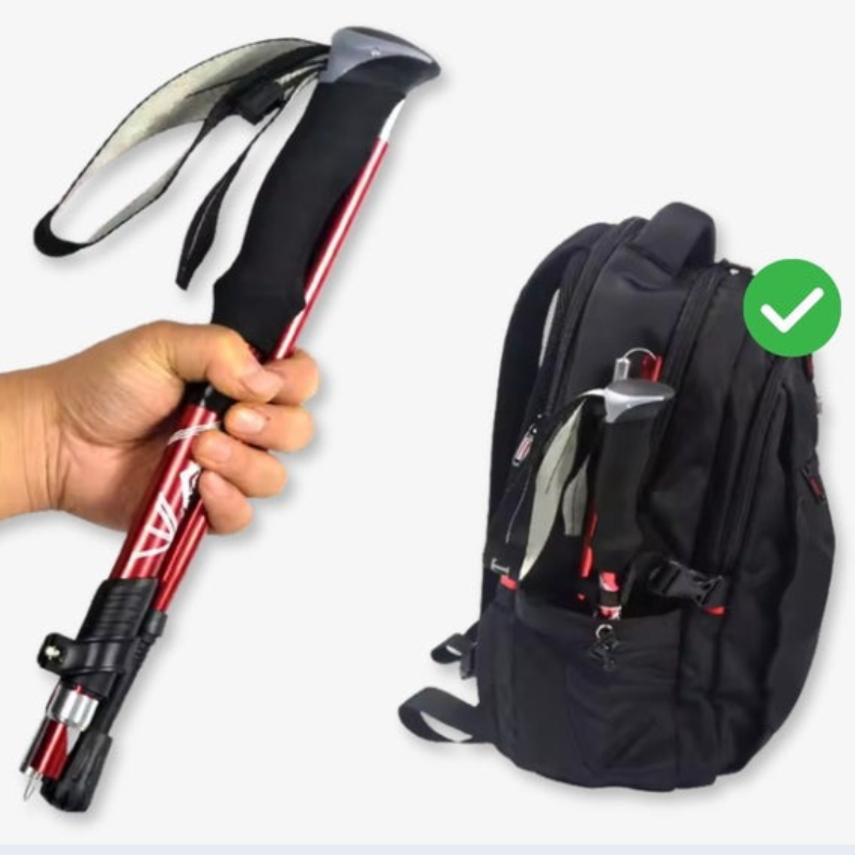 B&B Adjustable Folding Walking Poles | Nordic walking sticks