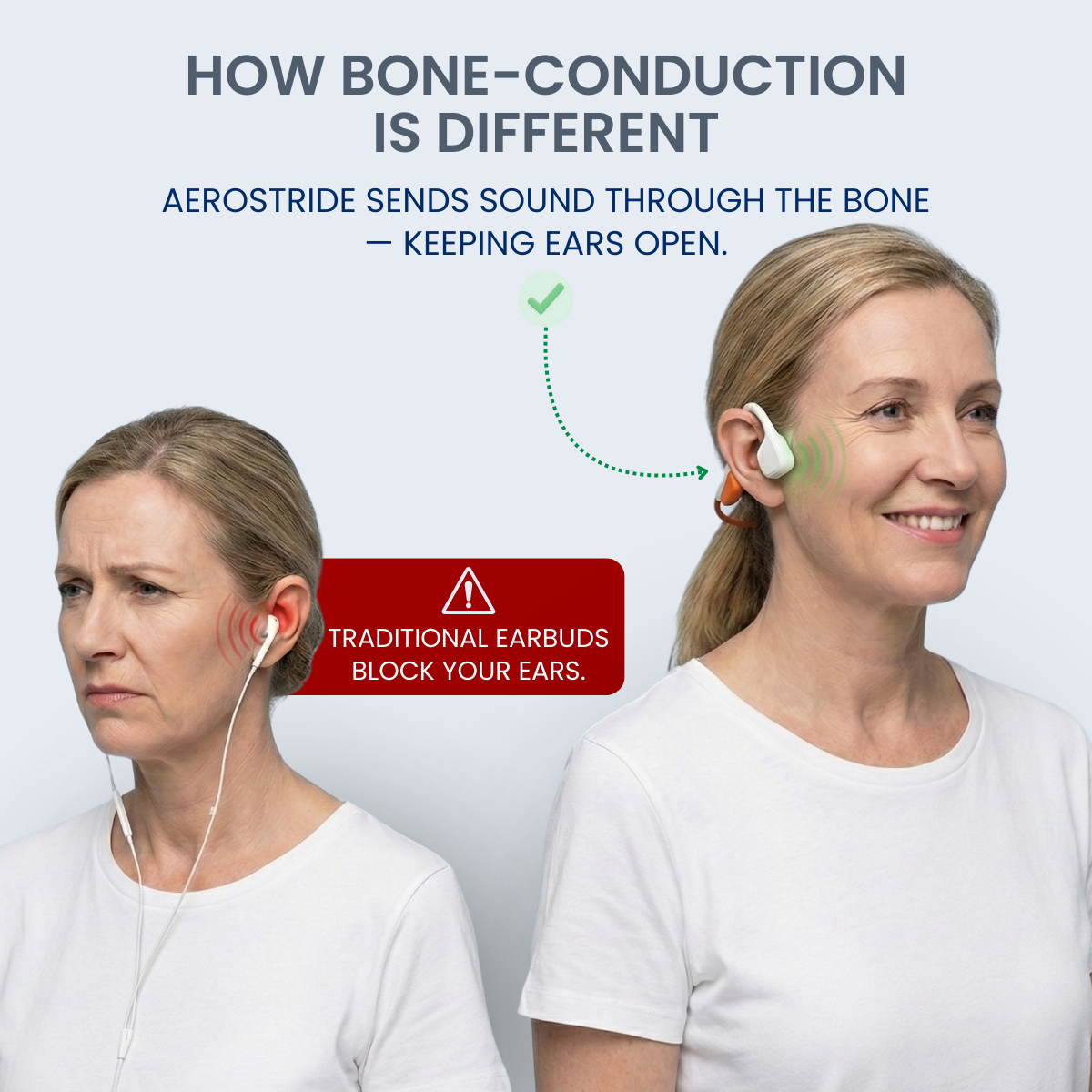 B&B Bone Conduction Wireless Open-Ear Audio Headphones