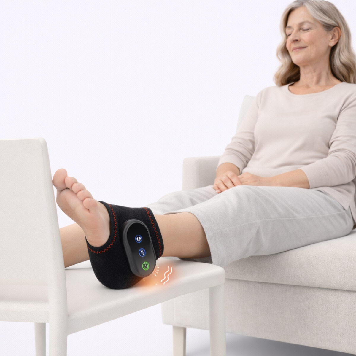 B&B Heated Ankle & Foot Massager (2 Pack) – Vibration Massage & Adjustable Heat