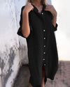 Women's Boho Shirt Dress Button Up Relaxed Fit Dress