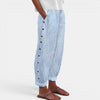 Women's Striped Pants Elastic Waist Straight Leg Trousers